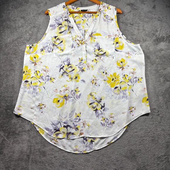 Torrid LOT Sleeveless Tops Tanks Harper Relaxed Fit Plaid Floral Size 2 2X G315 - Picture 10 of 15